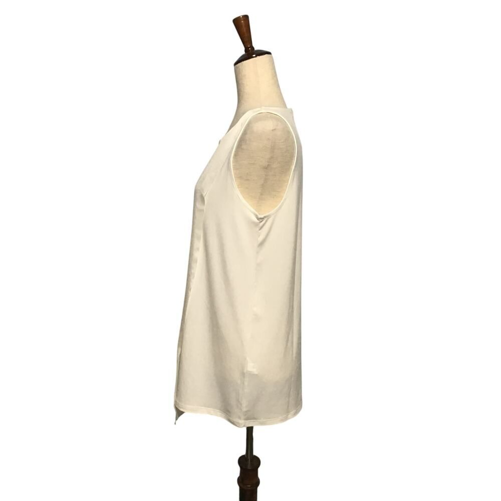 Banana Republic Cream Sheer Sleeveless Tank Top Size SM - Picture 3 of 9